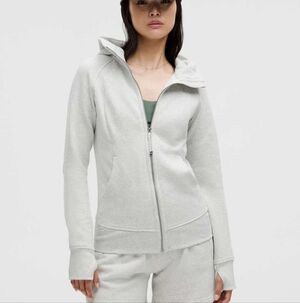 Lululemon Scuba Full-Zip Hoodie In Heathered Core Ultra Light Grey